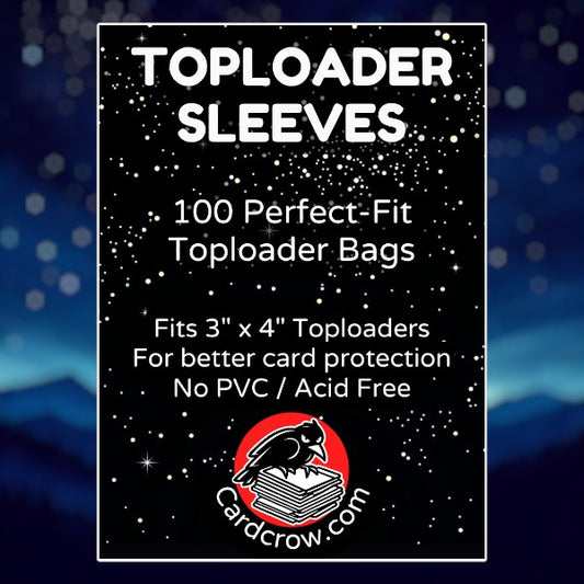 100x Toploader Sleeves - Clear Resealable Perfect Fit Bags