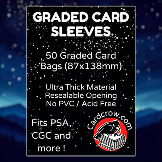 50x PSA / CGC Card Sleeves - Ultra Thick Clear Resealable Bags