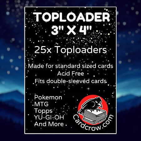 35pt Premium Toploaders - 3x4 Standard Size - 25 per pack