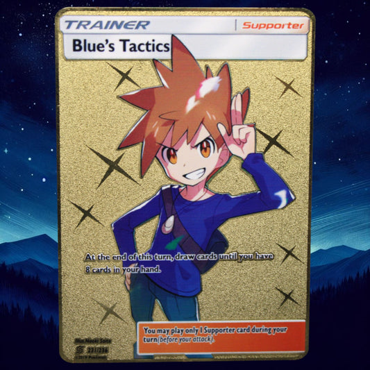 Blue's Tactics Gold Metal Card - Proxy Card