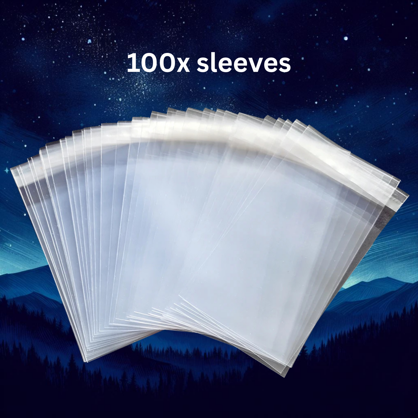 100x Toploader Sleeves - Clear Resealable Perfect Fit Bags