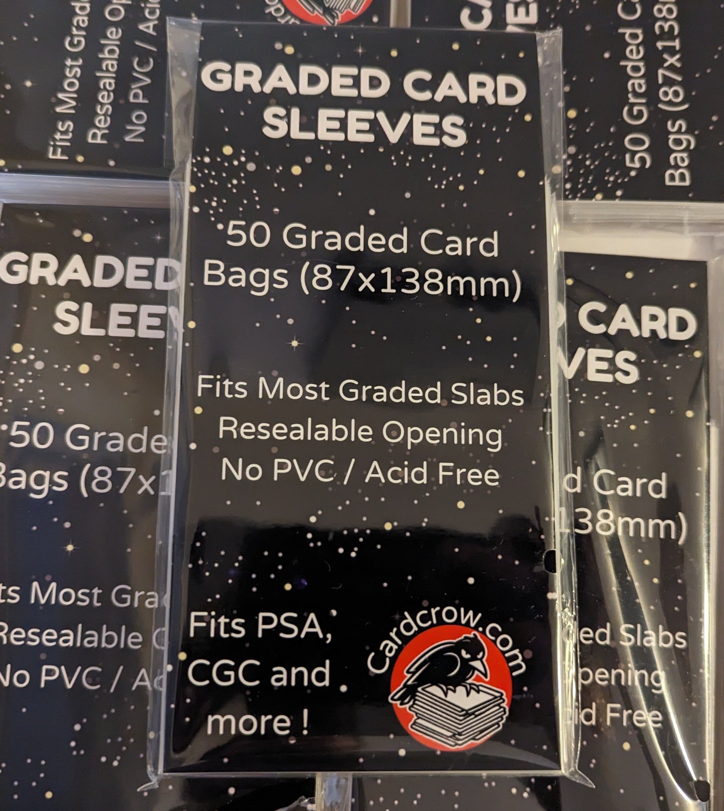 50x PSA / CGC Card Sleeves - Ultra Thick Clear Resealable Bags
