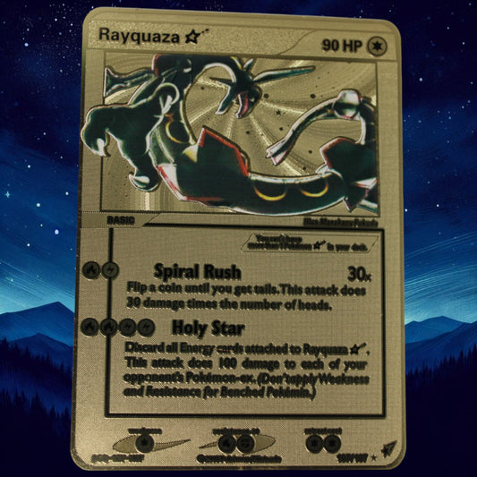 Rayquaza GS Gold Metal Card - Proxy Card