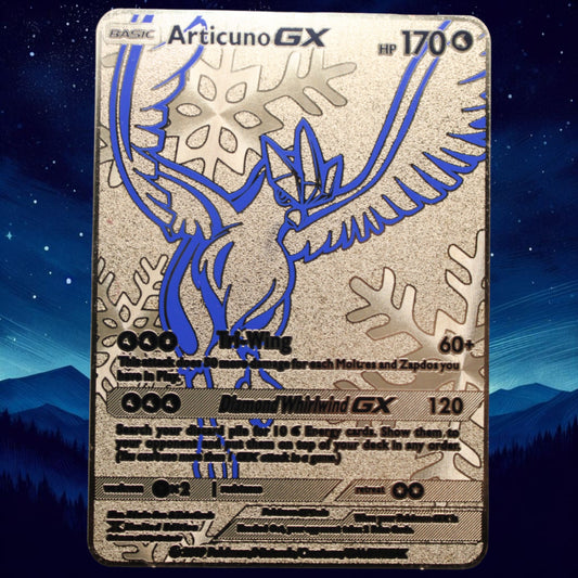 Articuno Gold Metal Card - Proxy Card