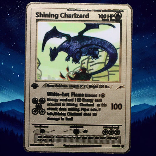 Shining Charizard Gold Metal Card - Proxy Card