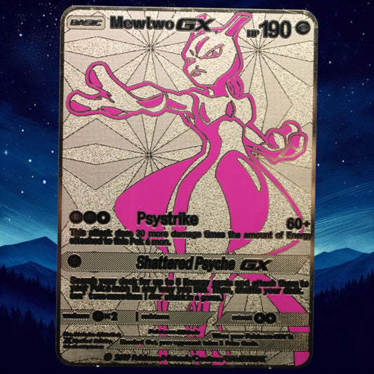 Mewtwo Gold Metal Card - Proxy Card