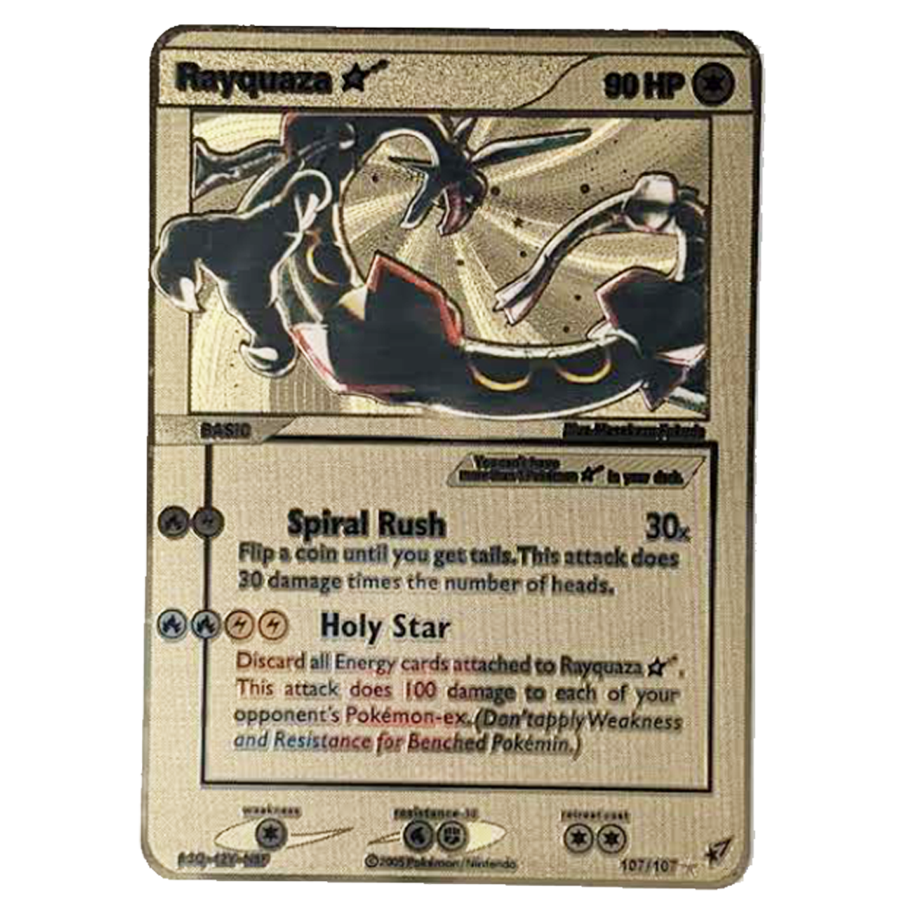 Rayquaza GS Gold Metal Card - Proxy Card