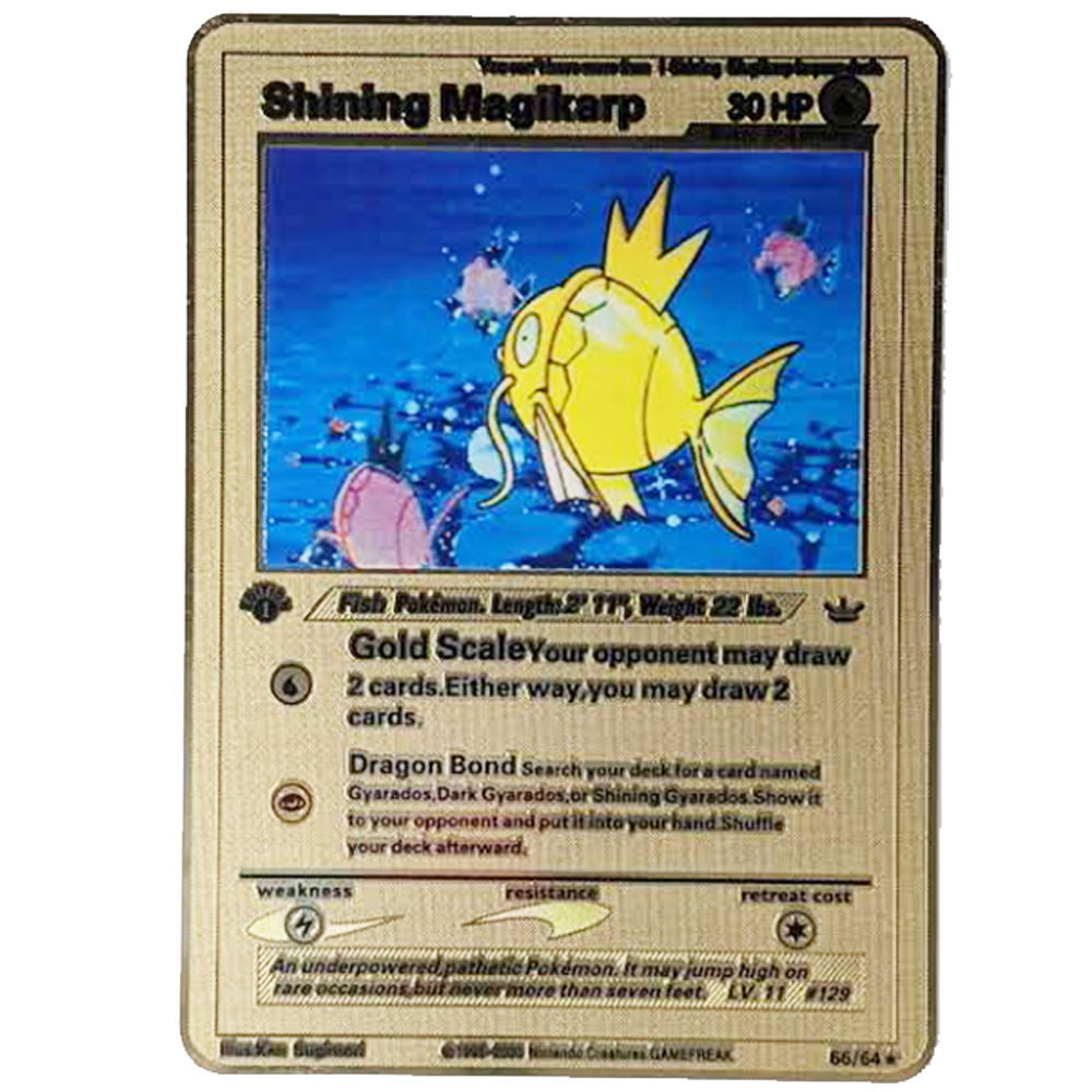 Shining Magikarp Gold Metal Card - Proxy Card