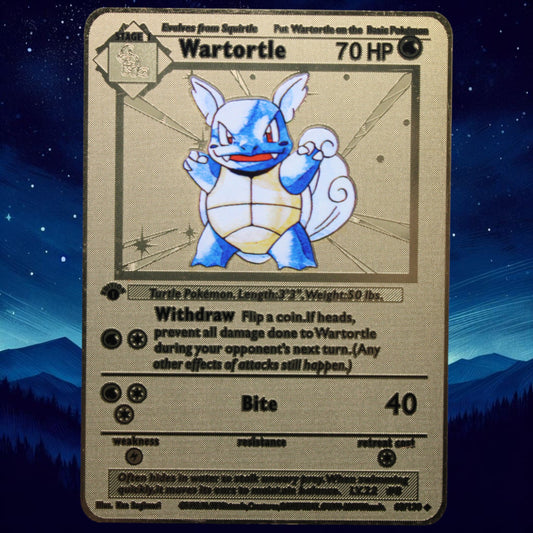 Wartortle Gold Metal Card - Proxy Card