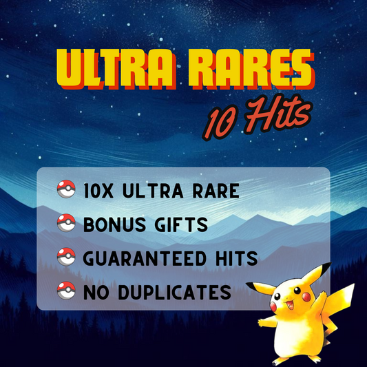 10x Ultra Rares Pokemon Card Mystery Pack