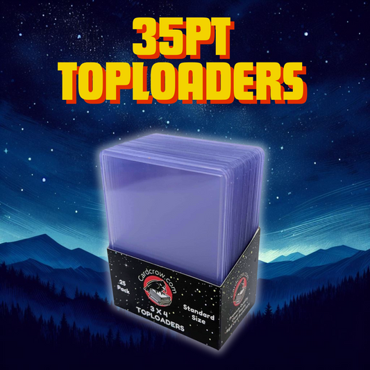 35pt Premium Toploaders - 3x4 Standard Size - 25 per pack