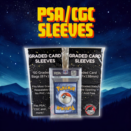 50x PSA / CGC Card Sleeves - Ultra Thick Clear Resealable Bags