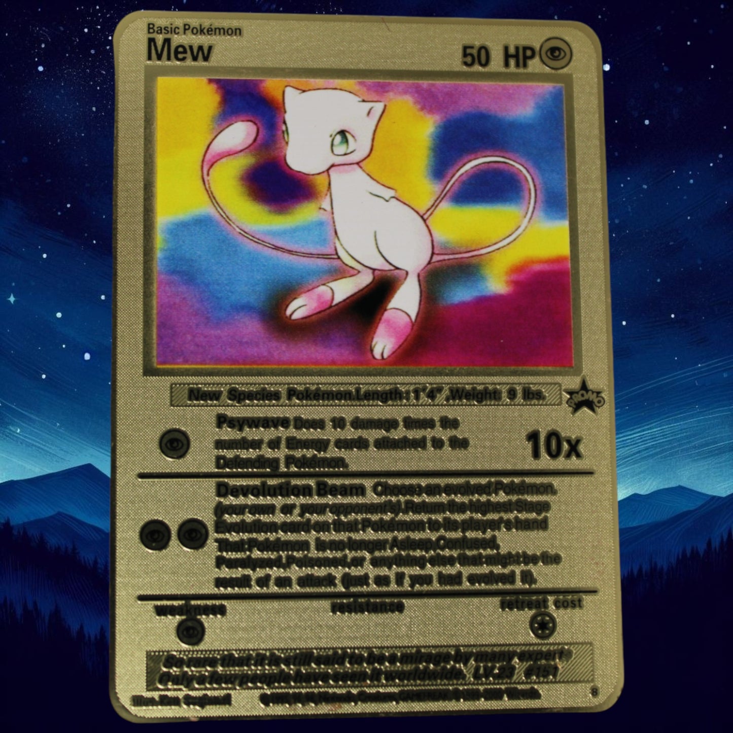 Mew Gold Metal Card - Proxy Card