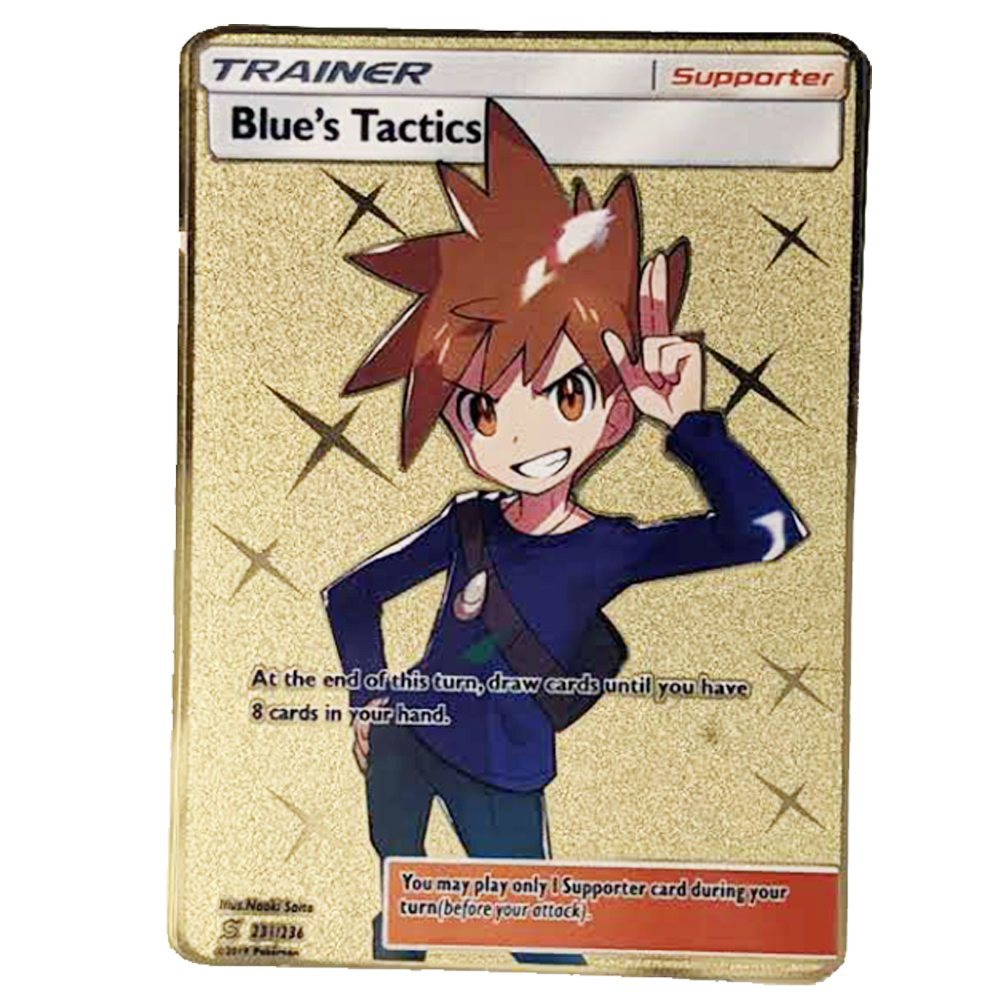 Blue's Tactics Gold Metal Card - Proxy Card