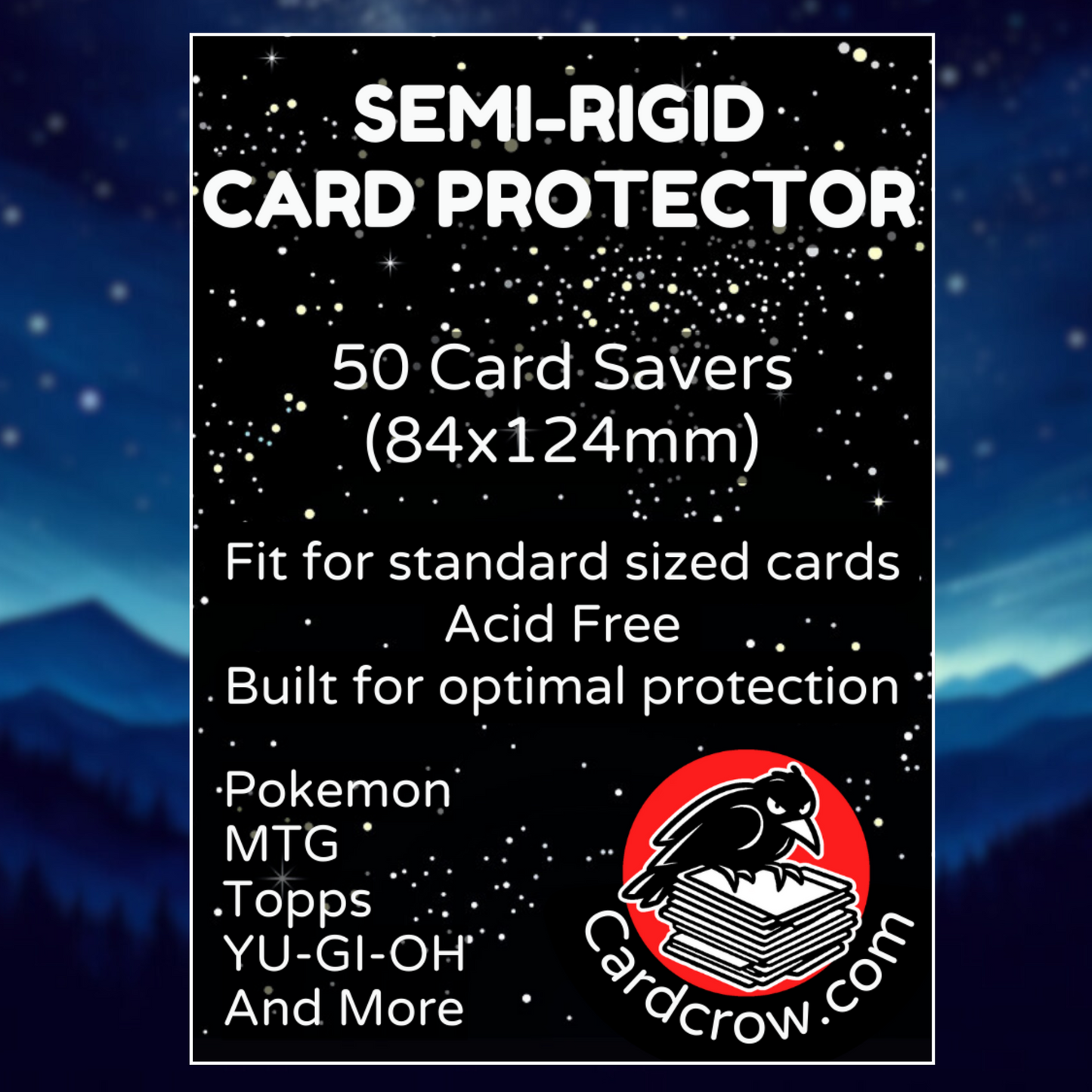 50x Semi-Rigid Card Holders