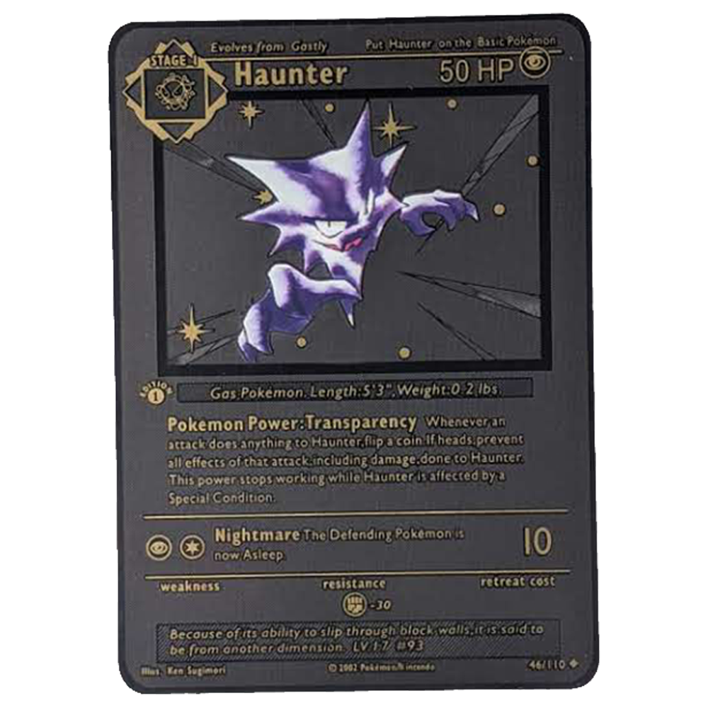 Haunter Black Metal Card - Proxy Card