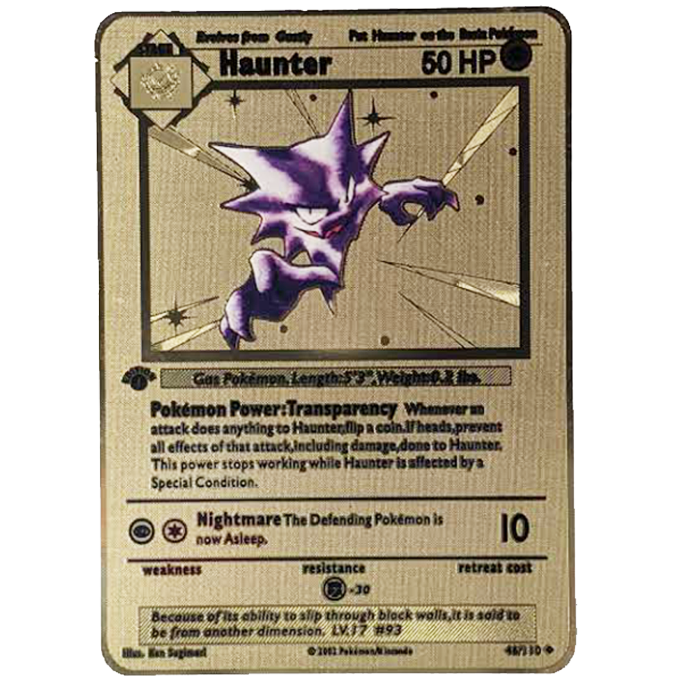 Haunter Gold Metal Card - Proxy Card