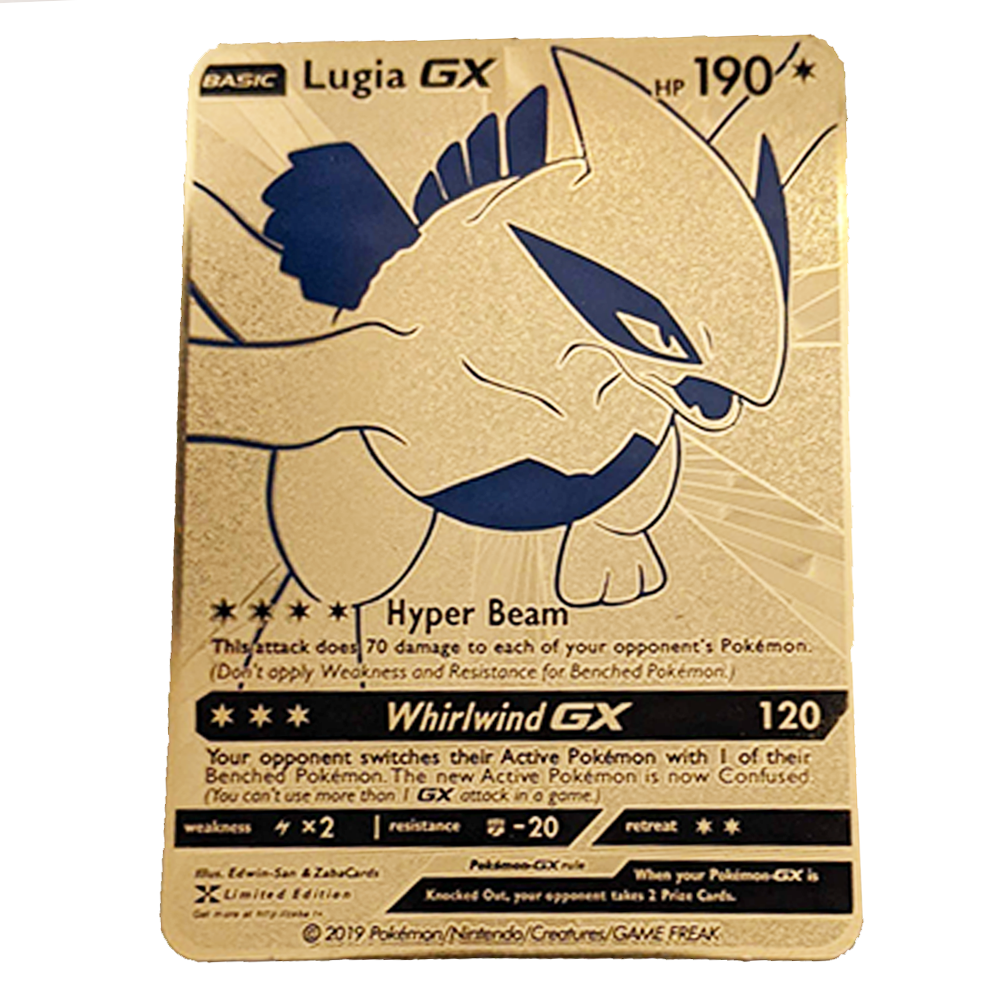 Lugia Gold Metal Card - Proxy Card