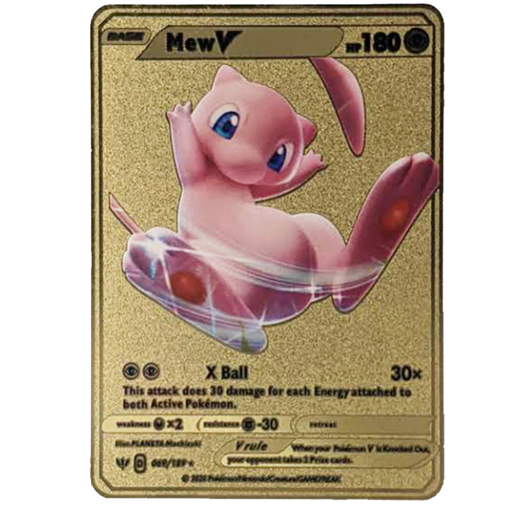 Mew V Gold Metal Card - Proxy Card