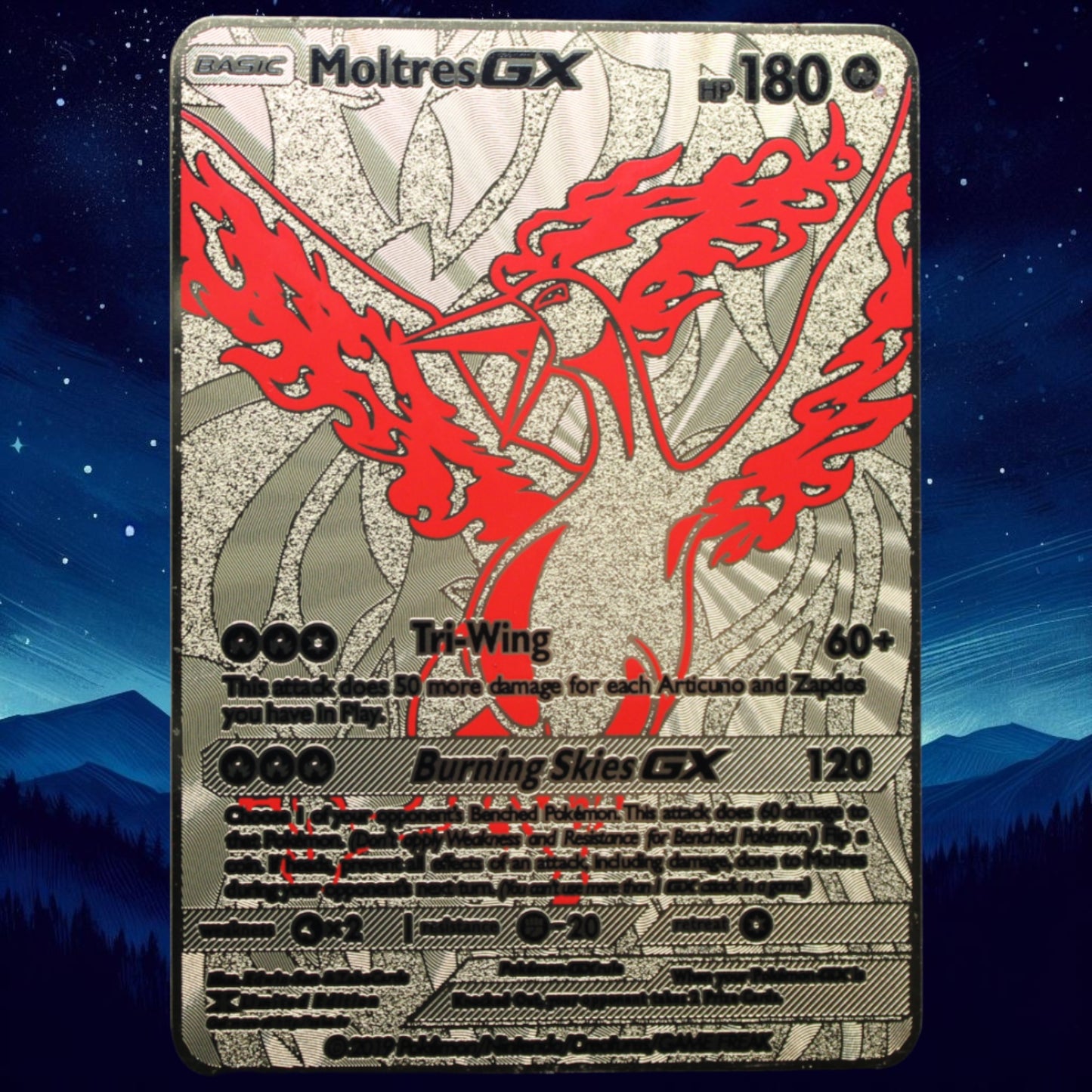 moltres pokemon card gold Moltres Gold Metal Card