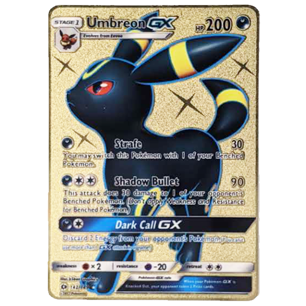 Umbreon GX Gold Metal Card - Proxy Card